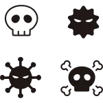 Skull Virus SVG Icon